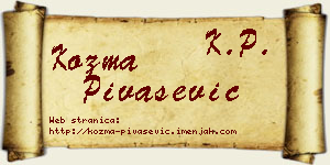 Kozma Pivašević vizit kartica